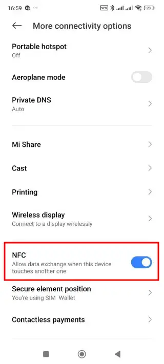 قابلیت NFC در گوشی شیائومی