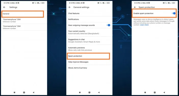 آموزش فعال کردن Spam Protection در گوشی شیائومی