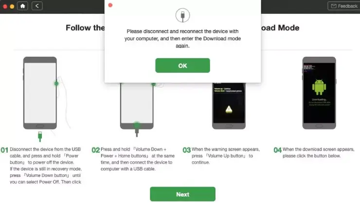 مراحل ریست فکتوری تبلت سامسونگ با نرم افزار DroidKit