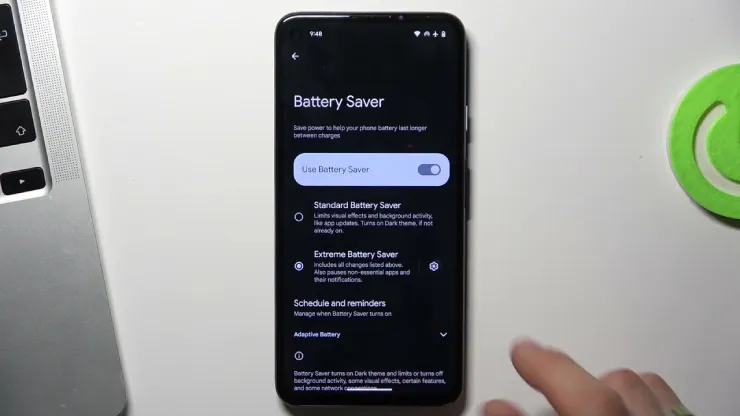 فعال کردن حالت «Extreme Battery Saver» برای کاهش مصرف انرژی