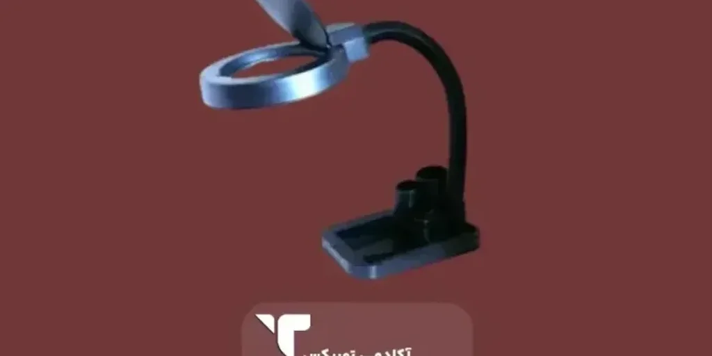 ذره بین رومیزی JJS A808 دارای نور مهتابی