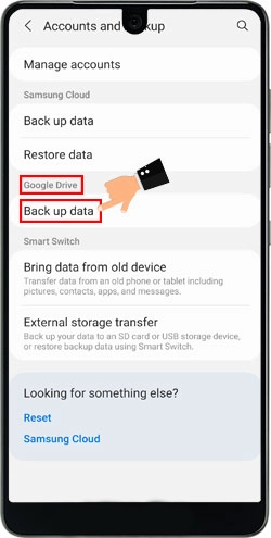 Back up data