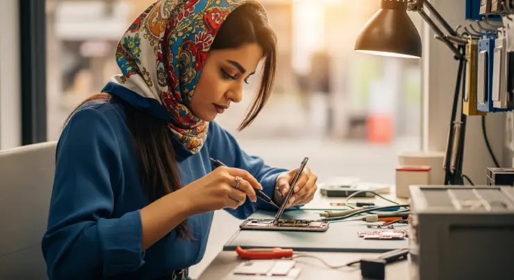 مهاجرت با شغل تعمیرات موبایل